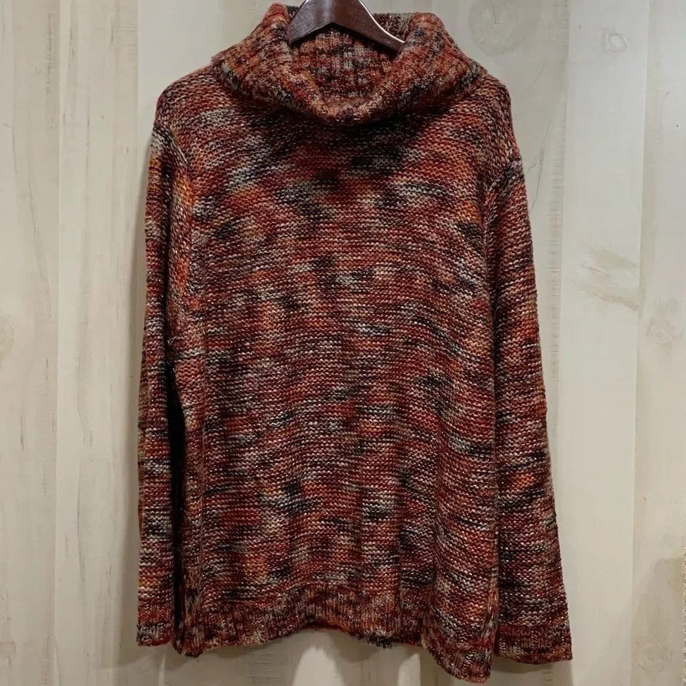 New Directions Plus Variegated Turtleneck Sweater - Picture 1 of 5
